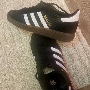 Adidas Spezial Black White Gold Sneakers